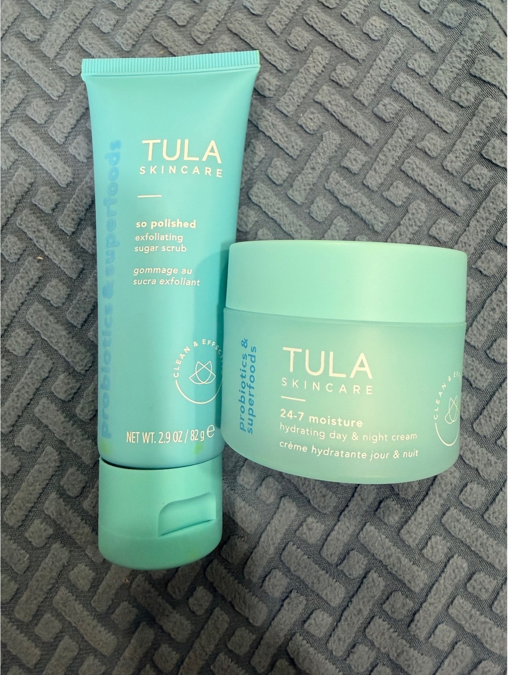 TULA Skincare So Polished Exfoliating Sugar Scrub 2.9 oz & 24-7 Moisture Hydrati